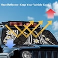 thumbnail image 4 of HUIACONG Black Polynesia Windshield Sunshade for Jeep Wrangler,Sun Visor Windshield Shade Cute Dogs Blocks UV Rays,Shade Heat Shield Compatible with Jeep Wrangler TJ JK JL 2/4 Door, 4 of 6