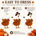 thumbnail image 7 of KuKeDi 2-Piece 23 inch Porch Goose Outfit, Thanksgiving Turkey Clothes for Goose Statue, 7 of 7