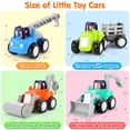 thumbnail image 3 of ORWINE Coches de juguete para niño de 1 año, camiones de juguete de inercia, juguetes educativos tempranos para niños de 12 a 18 meses, coches Push and Go regalos para niños de 1 año, vehículos de con, 3 of 5