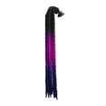 thumbnail image 2 of Trenzas para casco de moto, 60 cm, con gradiente de cola de caballo y rampa, para casco de moto Negro Violeta Azul, 2 of 8
