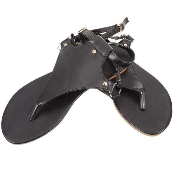 UNOMOR 1 Pair of Stylish Beach Footwear Non Skid Sandals Artificial PU for Women Shopping