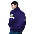 thumbnail image 2 of Men's Starter Purple Utah Jazz Triple Option Varsity Full-Snap Satin Jacket, 2 of 2