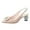 Nude, variant on FSJ Women Fashion Crystal Square Buckle Pointed Closed Toe Slingback Pumps Rhinestone Block Low Heel Sandals Party Dressy Shoes Size 8 Nude