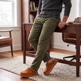 thumbnail image 5 of Pmoiste Men's Moccasin Slippers with Arch Support,Thick Memory Foam EVA Platform Winter Warm House Slippers for Men, 5 of 6