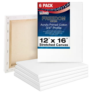 MEEDEN Canvas Boards for Painting, Pack of 15, 12 × 12 Inches White Canvas  Panels, 100% Cotton, 8 oz Triple Acrylic Gesso-Primed, Art Supplies for