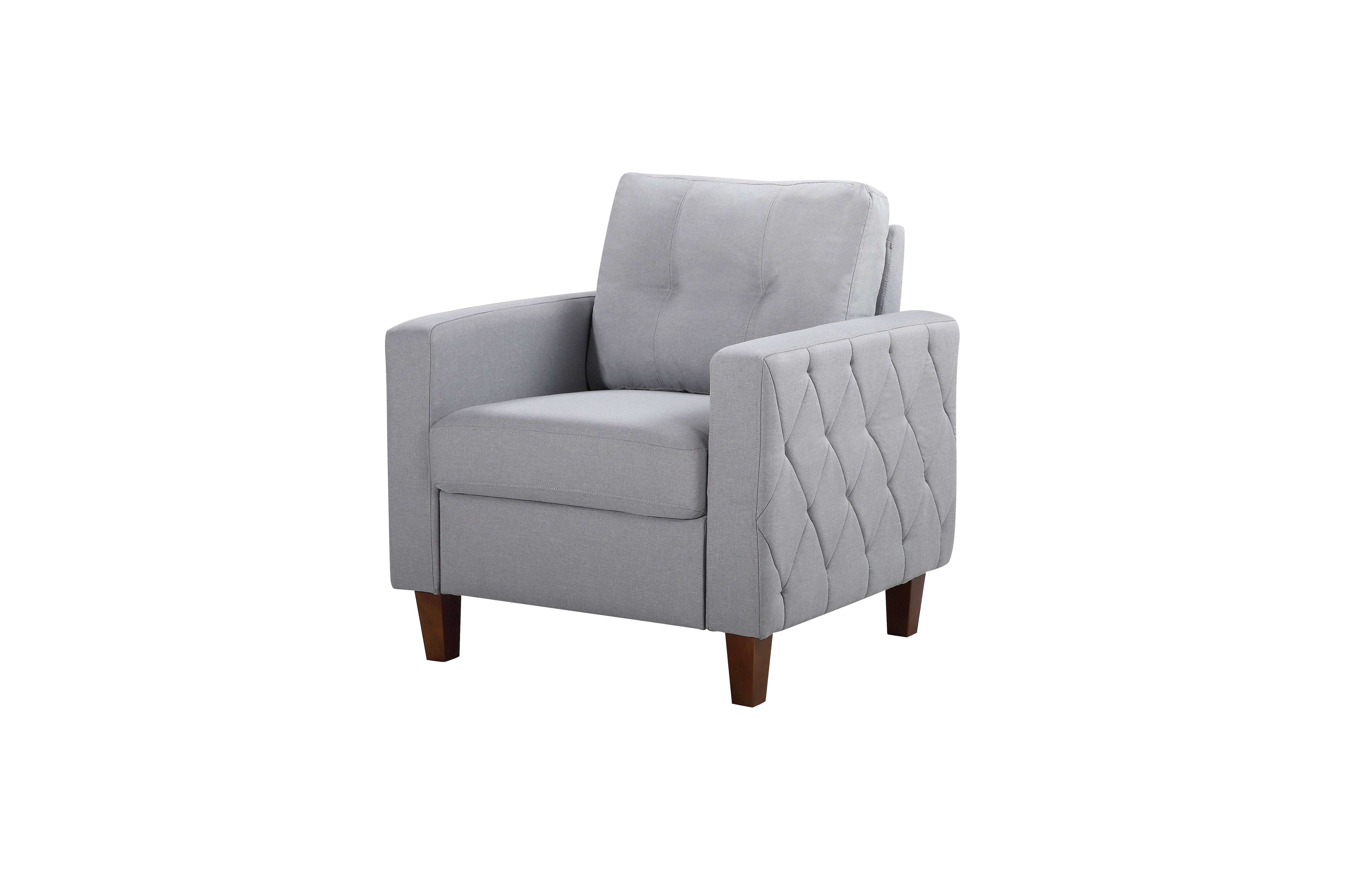 Celestia 32.87'' Linen Square Armchair
