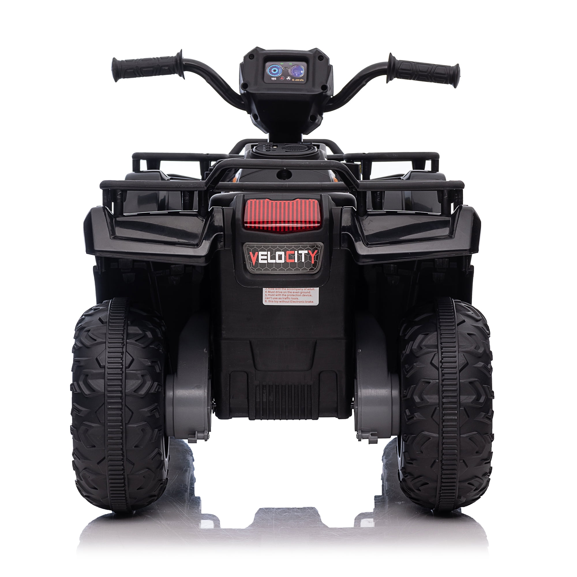 VOLTZ TOYS Quad électrique 12 V 4 roues motrices pour enfants, moto à quatre  roues alimentée par piles, phares réels, MP3 Bluetooth et pneus EVA (12 V  noir) : : Jeux et Jouets