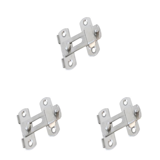 Eigraketly Stainless Steel Catch Door Multi-functional Lock Household Locks Wardrobe Cupboard Furniture Slide Sliding Type1 NO1