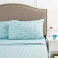 thumbnail image 4 of Hotel Style Luxury 4-Piece 600 Thread Count Teal Paisley Cotton Bed Sheet Set, Queen, 4 of 7