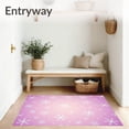 thumbnail image 3 of ODIKA 8'x10' Machine Washable Non-Slip Area Rug, Joyful Snowflake Wonderland Seasonal Entrance Welcome High Traffic Rug with Pad, Purple, 656209, 3 of 8