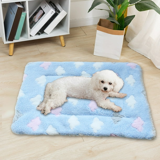 Alfombra de terciopelo multicolor para perros y gatos | 30 x 40 cm, suave poliéster | Antideslizante, lavable, cómoda para todo tipo de clima | Cama para mascotas de interior