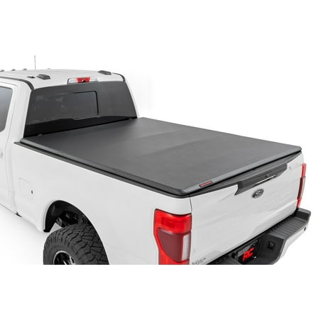 Rough Country Soft Tri-Fold Bed Cover for 17-25 Super Duty | 6'10" - 41517650A