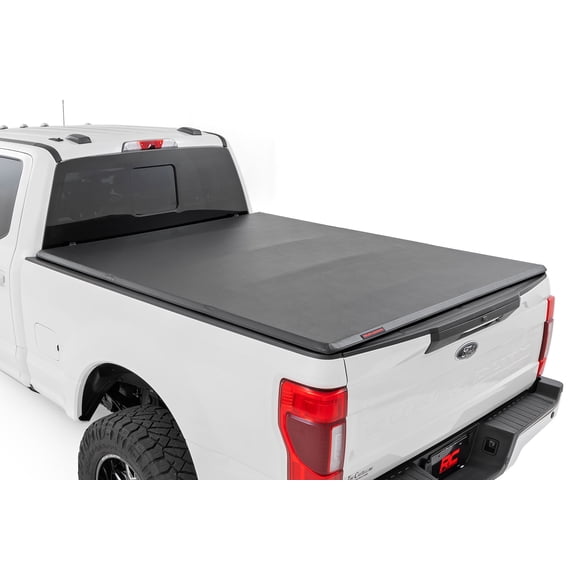 Rough Country Soft Tri-Fold Bed Cover for 17-25 Super Duty | 6'10" - 41517650A