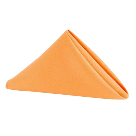 10 Pcs, Polyester Napkin 20"X20" - Orange For Wedding Receptions, Baby Showers, Quinceaneras, Rehearsal Dinners, Birthday Parties, Catering
