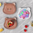 thumbnail image 2 of Transparent Bear Snack Plate Creative Cartoon Tableware Irregular Plastic Plate For Adults, 2 of 4
