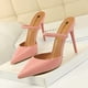thumbnail image 2 of Zapatos de tacón para mujer estilo minimalista Baotou con tacón alto fino, boca hueca, corte puntiagudo y una línea recta para mujeres, 2 of 5