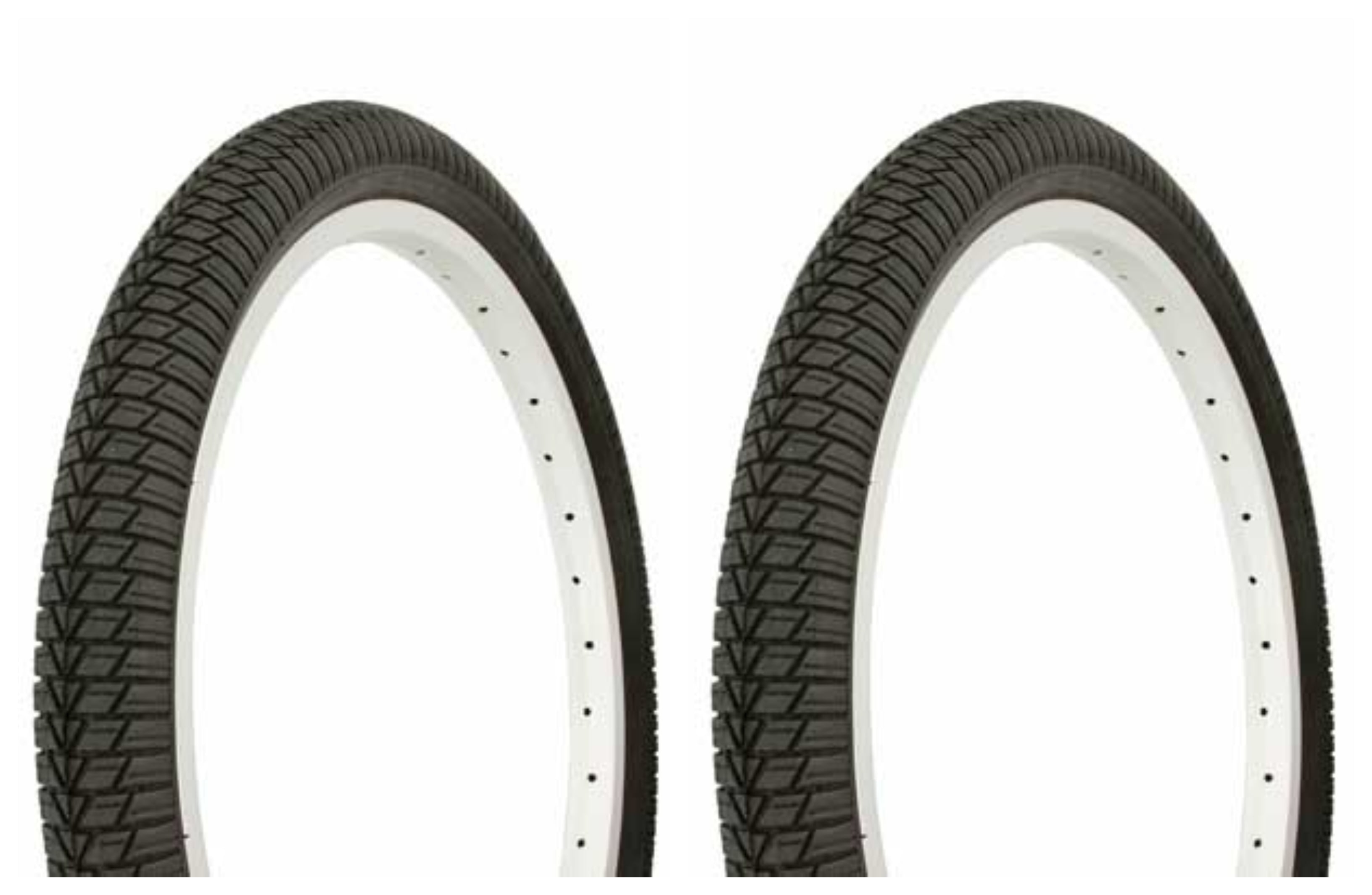 PAIR Duro Bicycle Bike Tires & Tubes 20" x 2.125" White Wall BMX COMP3 Style 