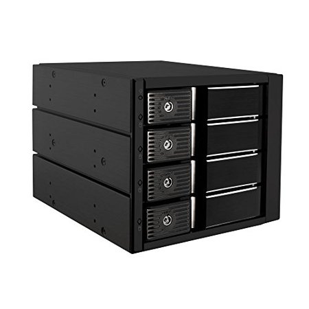 Mobile Rak Kingwin 5.25-Inch Tray-Less SATA Mobile Rack for 4 X 3.5-Inch HDD (MKS ...
