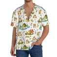 thumbnail image 1 of Fotbe Cute Frog Camisa Estampada de Manga Corta para Hombre, Casual de Verano, Estilo Playero, Sin Arrugas-Small, 1 of 5