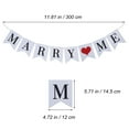 thumbnail image 2 of LOLIPPYY Marry Me Paper Banner Garland with Swallowtail Flags for Wedding, Engagement, Romantic Party Decoration, 2 of 8