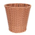 thumbnail image 2 of Light Brown Rattan Trash Can Made of Plastic for Home Decor and Multipurpose Use 11.8 Inches, 2 of 4
