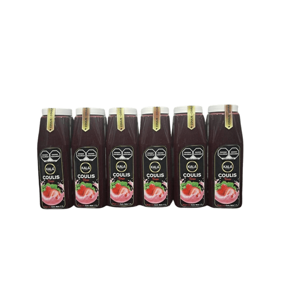 Kit de 6 Coulis Kala Para Preparar Bebidas De 1.1 Lt Sabor Fresa