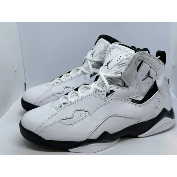 N I-K-E Jo r-dan True Flight Basketball Sneakers White Black Green Men’s Size 10