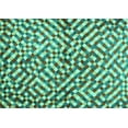 thumbnail image 1 of Ahgly Company Machine Washable Indoor Rectangle Abstract Turquoise Blue Contemporary Area Rugs, 5' x 8', 1 of 4