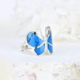 thumbnail image 4 of Captivating Butterfly Motif Blue Turquoise Statement Sterling Silver Ring-11, 4 of 7