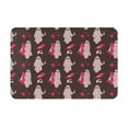 thumbnail image 2 of Front Door Mat Indoor Outdoor Outside Entrance - 16*24in Washable Pink Cat Halloween Spooky Thin Bathroom Rugs Fit Under Door, Bath Rugs for Bathroom, Kitchen Rugs Mats for Floor, 2 of 6