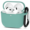 thumbnail image 1 of Yanonmyfd  Silicone Case Skin for Airpods 4th Gen, Shockproof Protective Cover with Clip Hook, Green,Teal, 1 of 5