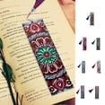 thumbnail image 4 of DIY Rhinestones Painting Bookmark Tassel Book Marks Retro Floral Embroidery DIY Craft Stationery, 4 of 8