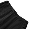 thumbnail image 2 of Womens Culottes Linen Blend Wide Leg Pants Casual Palazzo Elastic Waist with Pockets, 2 of 7