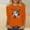 018 Orange, variant on Mnyycxen Women Halloween Shirts Cute Heart Ghost Prints 3/4 Sleeves T-Shirt Round Neck Causel Loose Pullover Tees