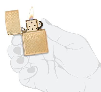 Zippo Lighter - Customized Engraved Message B Bond Bt 007 Gun Logo 46298