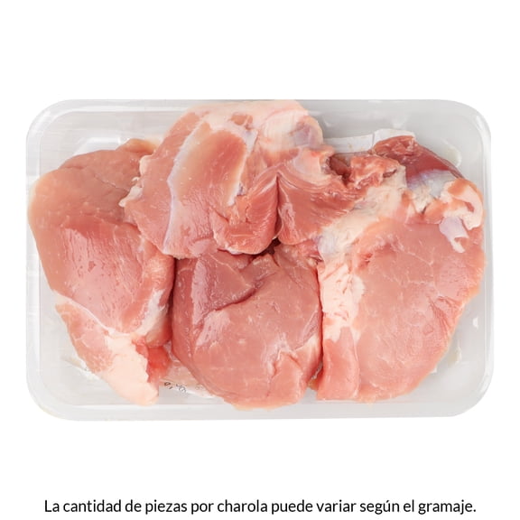 Pierna de cerdo en trozo por kg peso aprox por charola 800 a 900 g