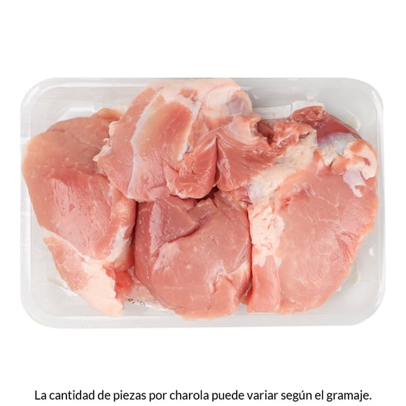 Pierna de cerdo en trozo por kg peso aprox por charola 800 a 900 g