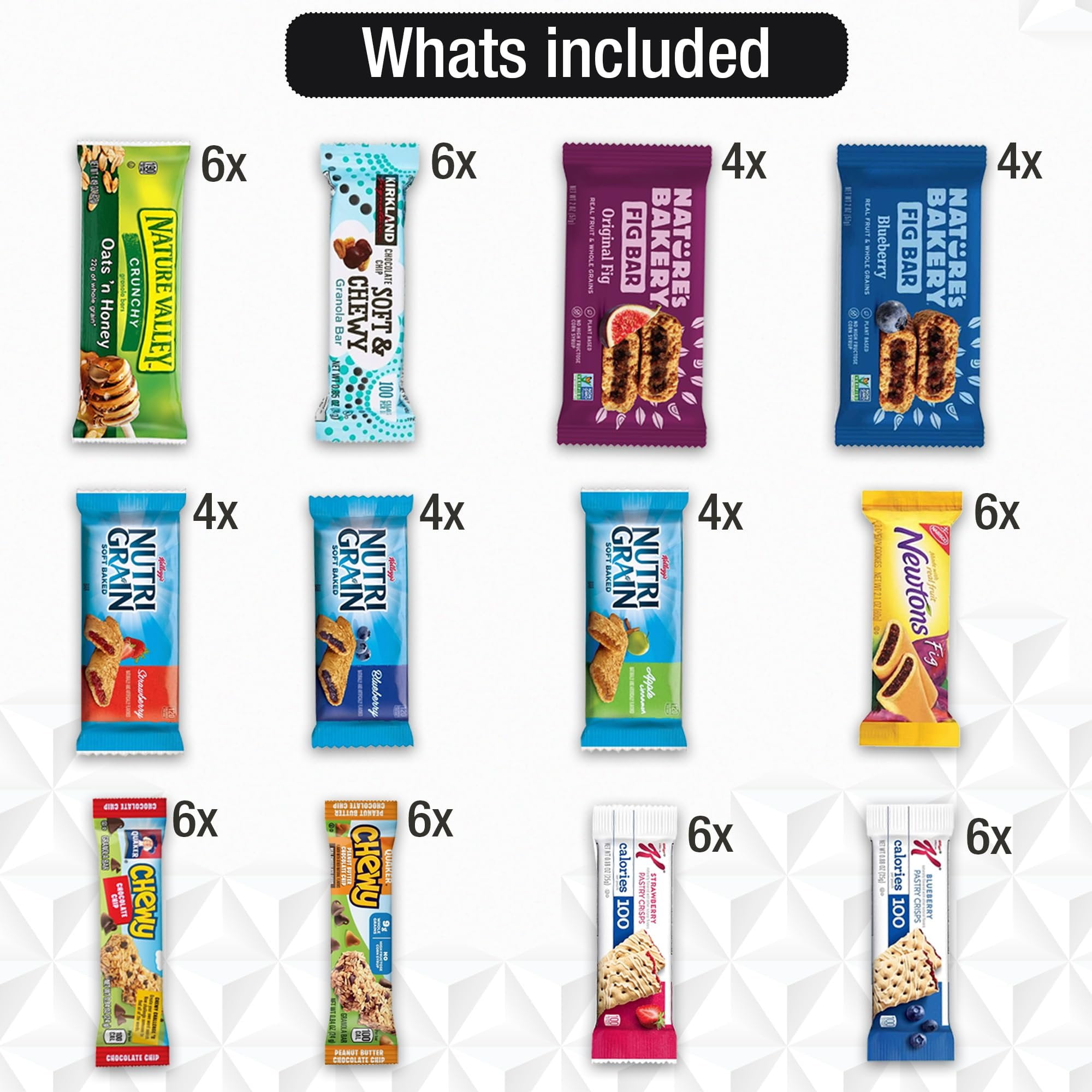 Healthy Snacks, Healthy Mixed Snack Box & Snacks Gift Variety Mix Pack  Arrangement for Grab and go, work, office or Home  Granola Bars, Care Package 62 Pack