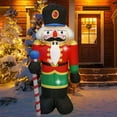 thumbnail image 5 of 6 Ft. Red Fabric Inflatable Nutcracker, 5 of 6