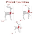 thumbnail image 7 of Best Choice Products 3-Piece Lighted Christmas Deer Set Outdoor Yard Decoration w/ 360 LED Lights, Stakes - Silver, 7 of 7
