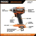 thumbnail image 4 of RIDGID 18V Brushless Cordless 2-Tool Combo Kit with Hammer Drill, Impact Driver, (2) Batteries, Charger, and Bag, 4 of 7