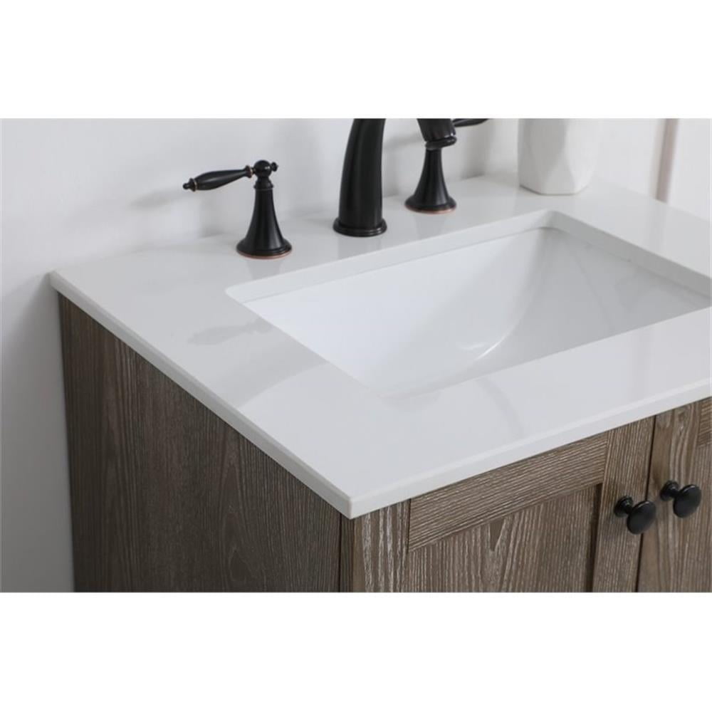 Elegant Kitchen and Bath 24 inch Single Bathroom Vanity in Weathered oak