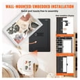 thumbnail image 6 of Wall Safe 25.59", In-Wall Safe with Keypad, 3 Shelves & Key Holders - Q235 Steel, 6 of 7