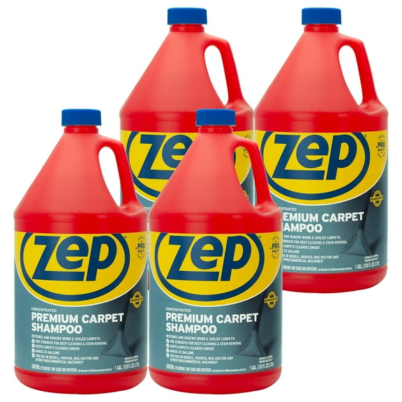 Zep Premium Carpet Shampoo – 128 oz (Case of 4) – Concentrated Formula for Professional Results