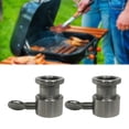 thumbnail image 2 of Manga limitadora de parrilla giratoria de 2 piezas, funda de parrilla de acero inoxidable, práctico juego limitador de parrilla pequeña para barbacoa, 2 of 8