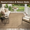 thumbnail image 2 of SIXHOME Outdoor Rugs 8'x10' Patio Rug Boho Geometric Indoor Outdoor Rugs Polypropylene Washable Non Shedding, Easy Clean, Waterproof, Durable Outdoor Carpet for Porch Balcony Deck Neutral Brown, 2 of 8