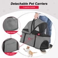 thumbnail image 4 of YRLLENSDAN Pet Stroller Premium 3-in-1 Multifunction Dog Cat Jogger Stroller for Medium Small Dogs Cats Folding Lightweight Travel Stroller with Detachable Carrier &Cup Holder,Grey, 4 of 7
