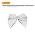 thumbnail image 4 of 50Pcs Mini Metallic Edge Ribbon Bow 1" Satin Ribbon Flower Bows Soft Craft DIY Hair Bow Silver Edge White, 4 of 6