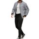 thumbnail image 3 of Ceisia Men's Regular Fit Waffle Knit Baseball Collar Jacket & Jogger Pants Set | Casual Outdoor Two-Piece Outfit Gifts, 3 of 5
