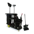 thumbnail image 3 of Premier Janitor Cart, 2 Shelves, Plastic, 18.25 x 44.5 x 38, Black, 3 of 4